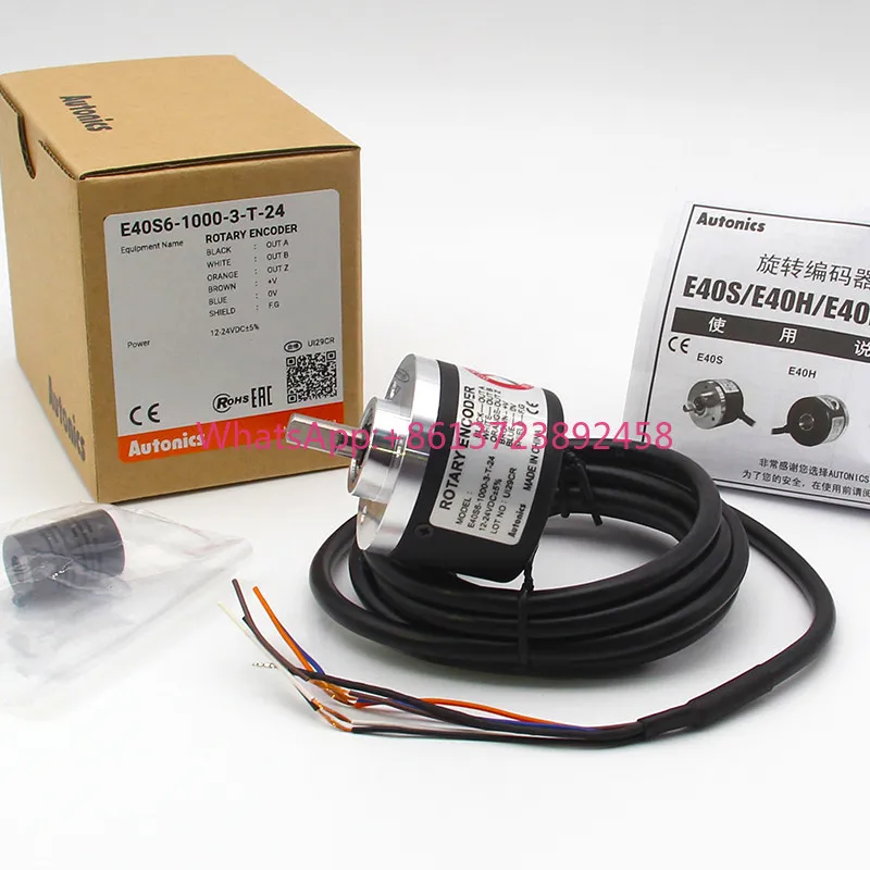 

Autonix encoder, E40S6-1000-3-T-24, outer longitude 40mm, shaft diameter 6mm, 1000 pulses, push-pull output, voltage 24V