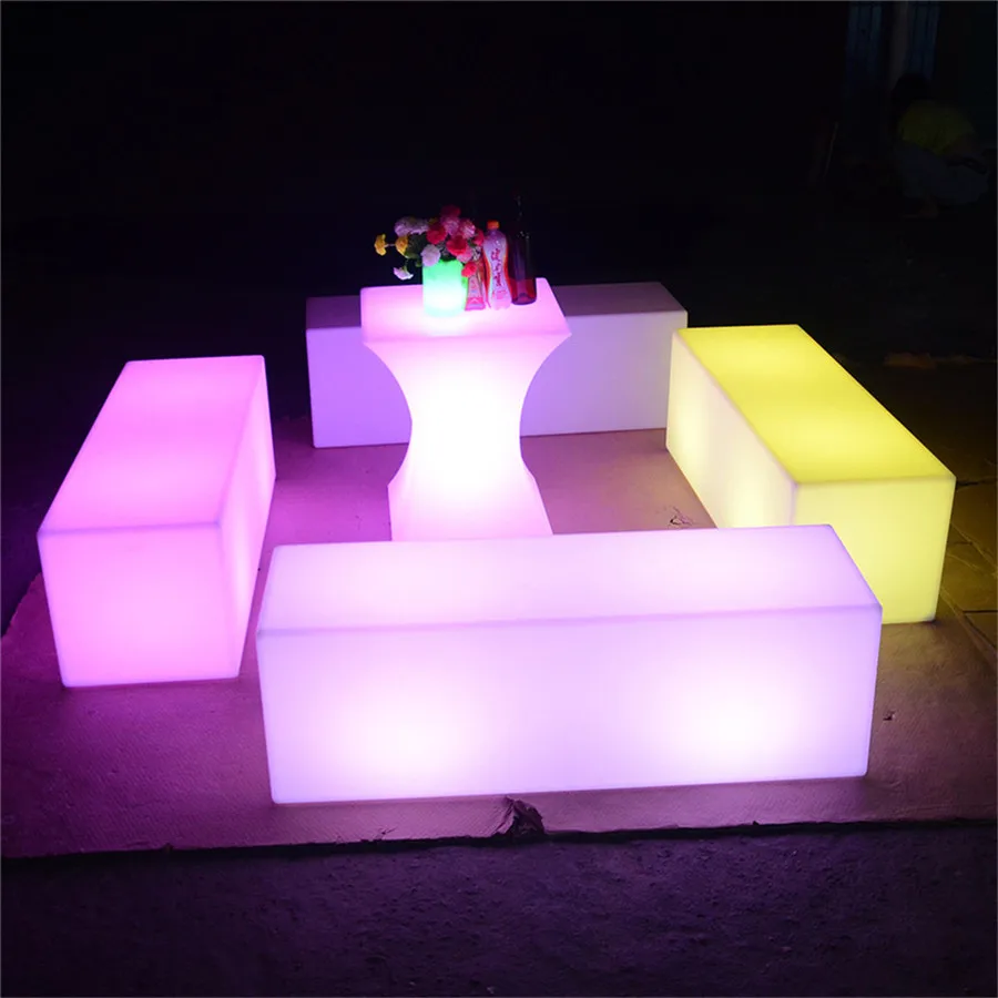 

Led bar Night Club Furniture Led bar Table and Chairs for Cocktail Party