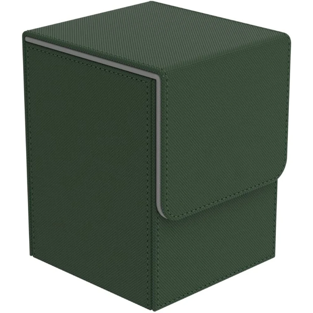 

Premium 100+ Card Deck Box Large Size Fit 100+ Sleeved Cards - PVC Free Card Holder for TCG CCG PKM MTG(Green)