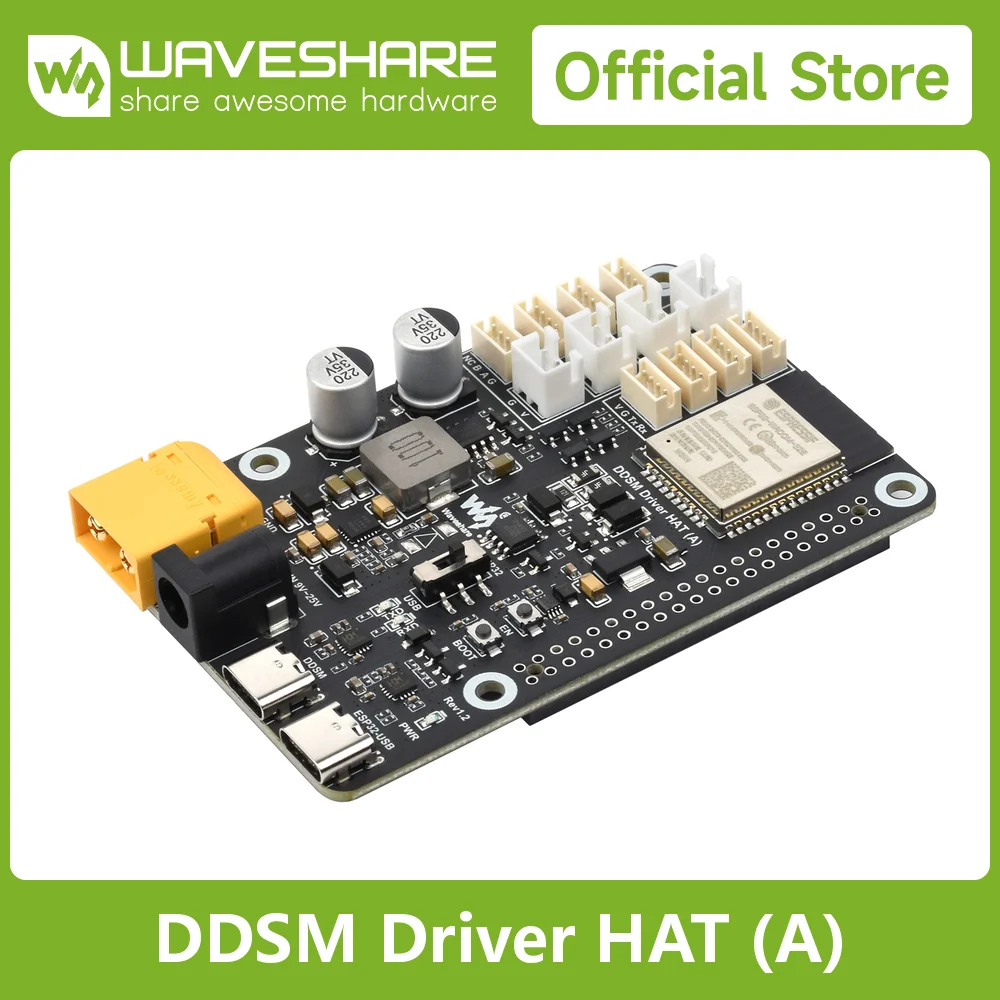 Waveshare Direct Drive Servo Motor Driver Board, Integrates ESP32 and Control Circuit ESP Now Support