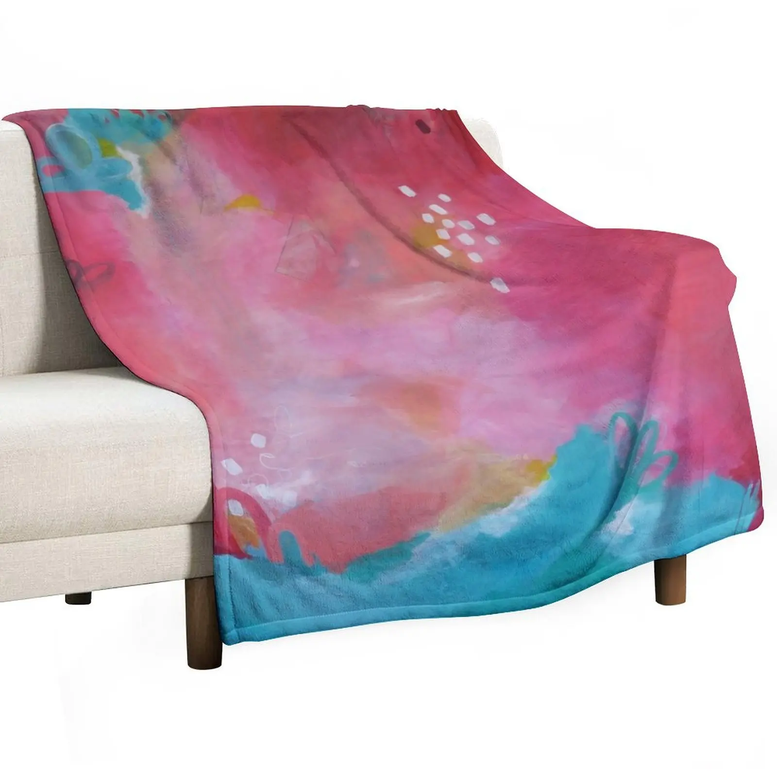 In Time - Mixed media artwork rural artist Throw Blanket Fashion Sofas Thin For Sofa Thin Custom Blankets