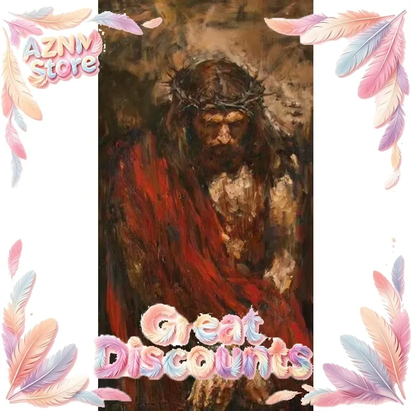 2026 Jesus Christ Modular Poster Printed Pictures Wall Artwork Watercolor Jesus Canvas Painting for Living Room Home Decoration