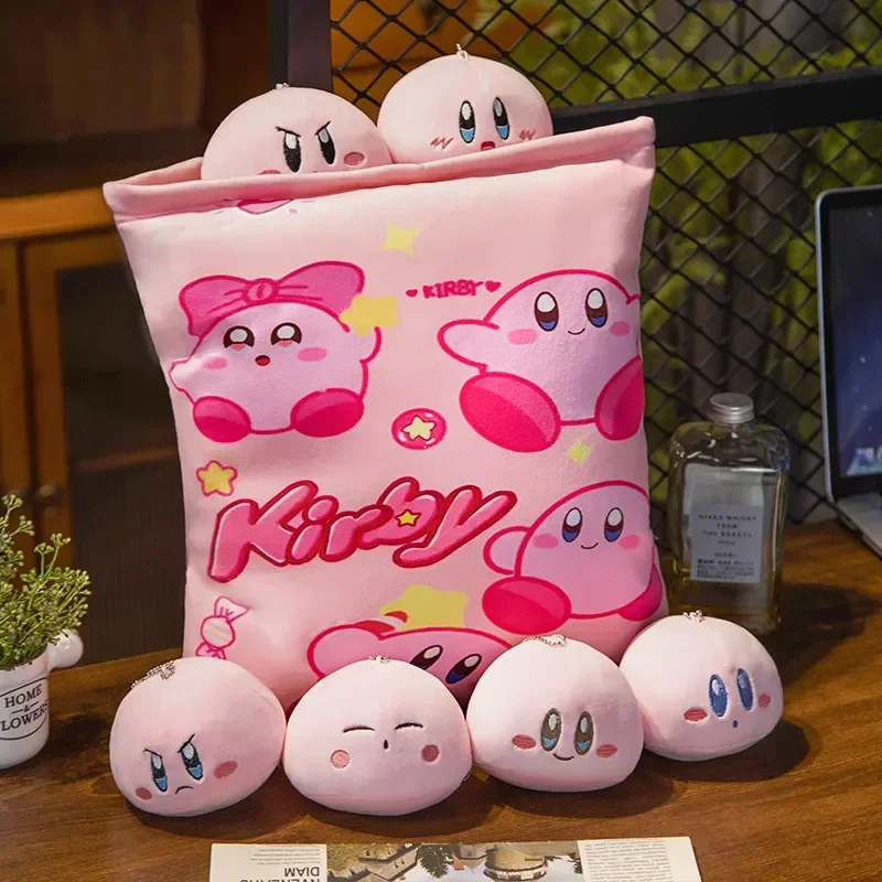 Anime Kirby Plush Pudding Candy Bag Kawaii Cute Mini Pink Plush Dolls Stuffed Pillow Room Decor Peluche Xmas Birthady Gifts Kids