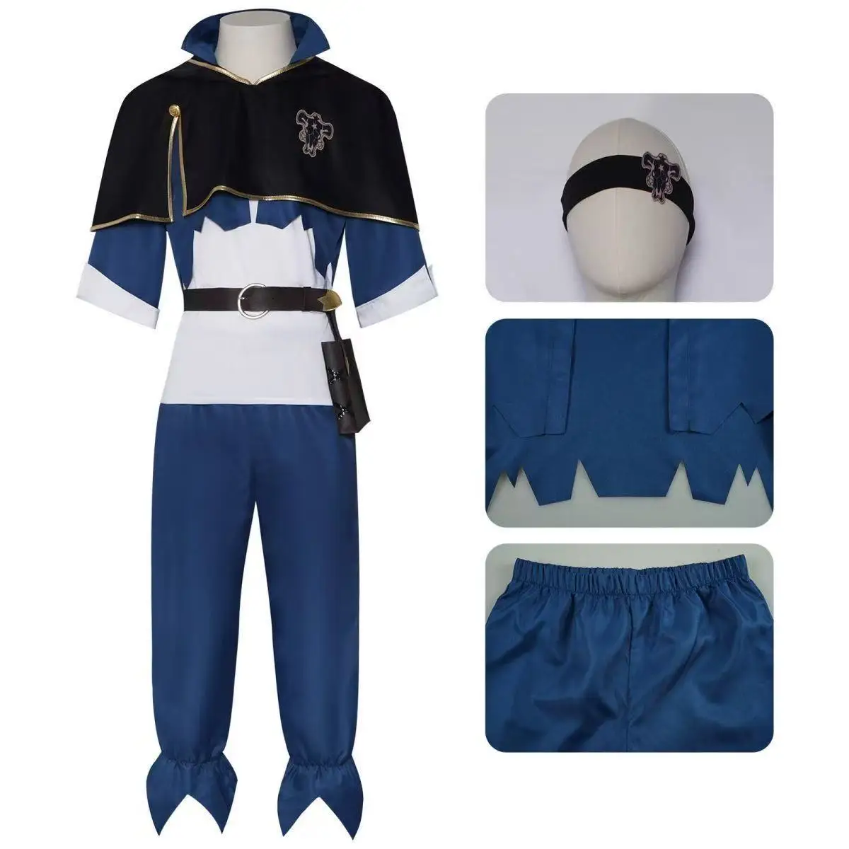 

Asta Cosplay Costume Full Set with Cloak Anime Stage Outfit