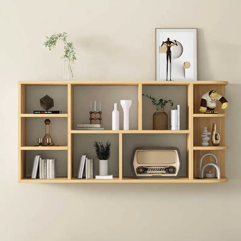 Wall Bookshelf Shelf Storage Cabinet Living Room Hanging Cabinet Wall Cabinet Wall Hanging Desktop Bookcase Bookshelf Seasoning