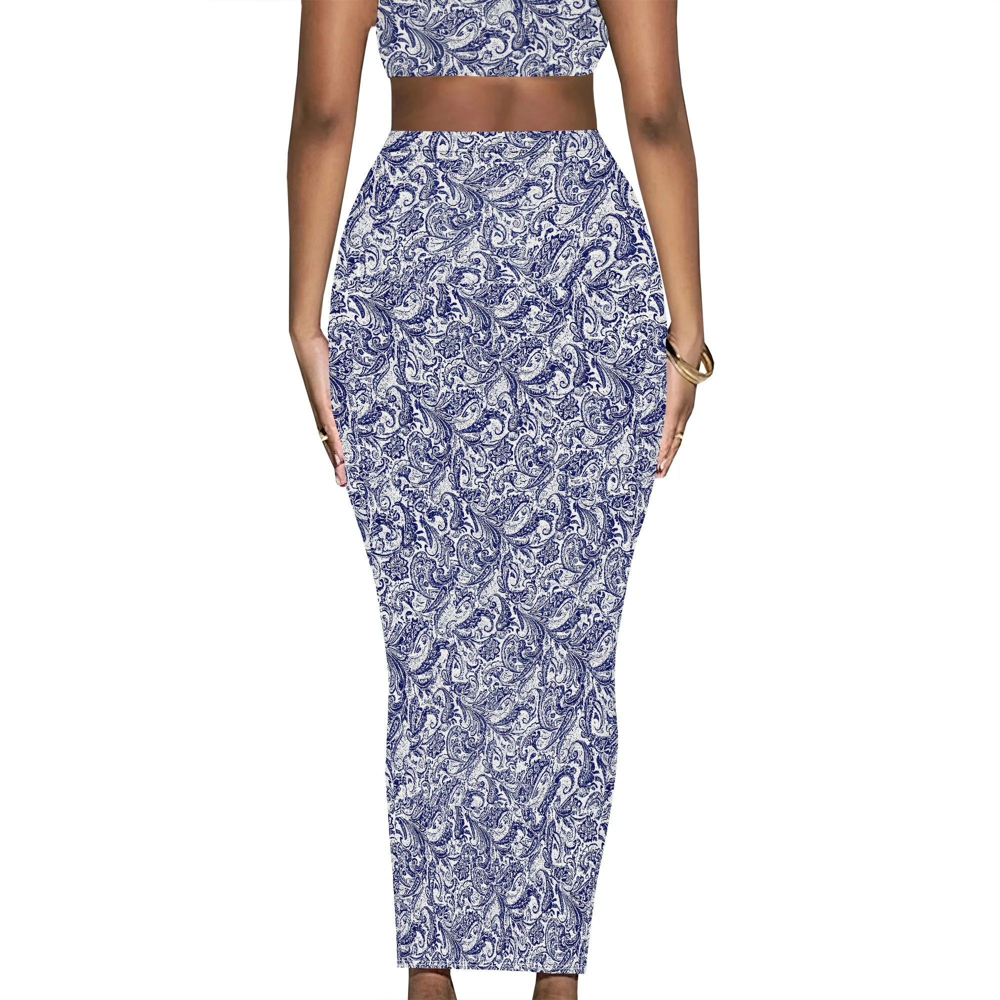 Women's Long Midi Pencil Skirt - High Waisted Bodycon Summer Casual Club Going Out Y2K Tight Skirts