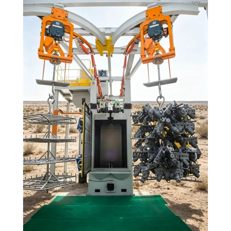 Double Hook Type Shot Blasting Machine /Hanger Type Industrial Sandblasting Equipment/shot Blasting Machine for Foundry