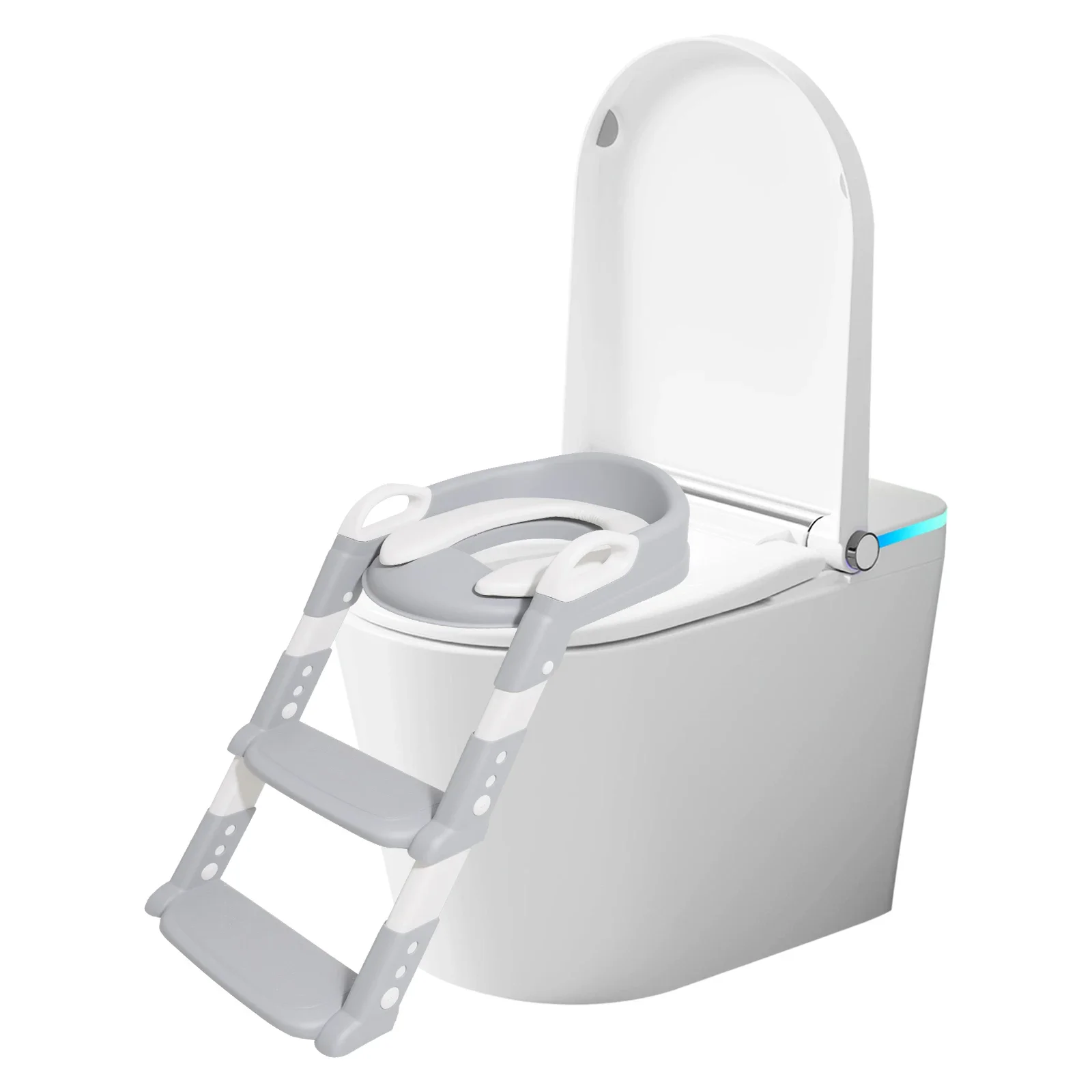 

Сиденье-ступенька для приучения к горшку с противоскользящей подкладкой, удобное, регулируемое по высоте, 2 в 1, для мальчиков и девочек