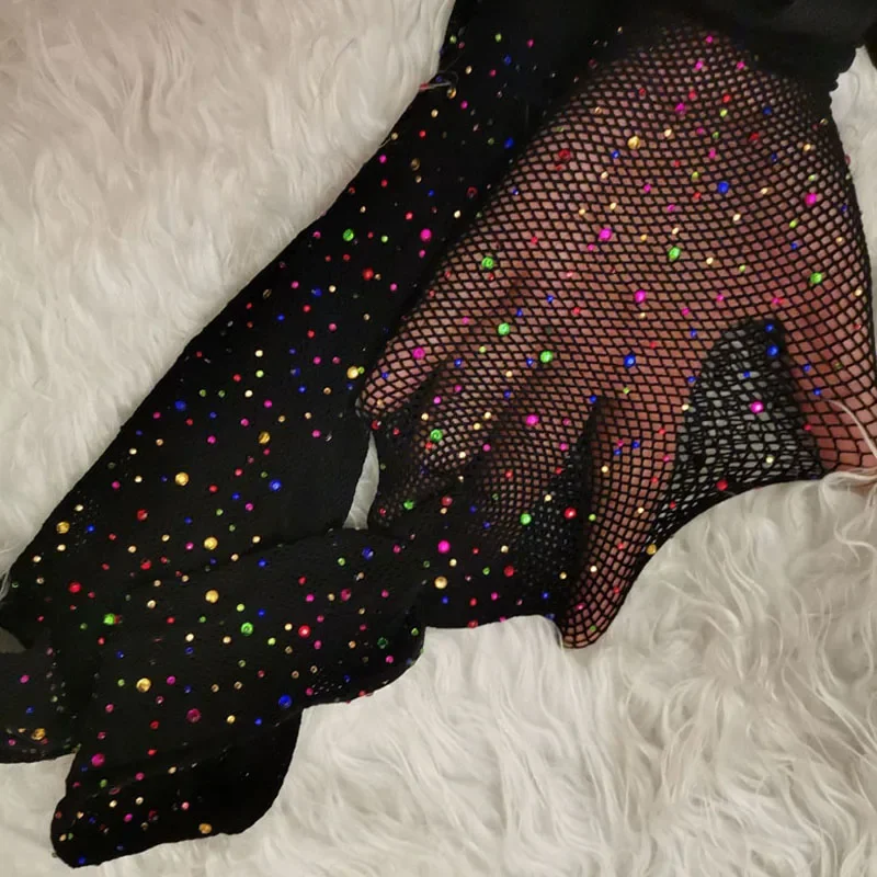 Sexy Glitter Kleine Mesh Dünne Strumpfhosen Frauen Individualität Shiny Fishnet Strumpfhosen Verkaufen Gut