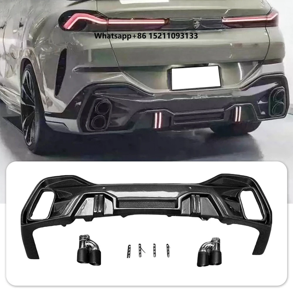 6 G06 Real Carbon Fiber LD Style Rear Diffuser Modification Upgrade 2019-2025