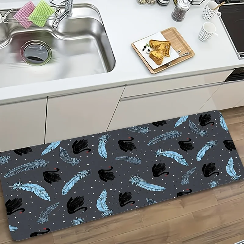 Mystical Moon Phase Kitchen Mat Dark Cottagecore Mushroom Moth Runner Mat Gothic Witchy Hallway Floor Runner Rug