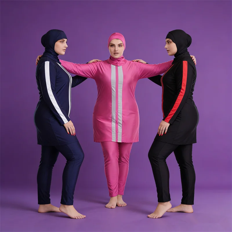 

Plus Size Burkini Muslim Women Hijab Swimwear Femmes Musulmane Swimsuit Islam Bathing Suit Beachwear Maillot De Bain Borkini