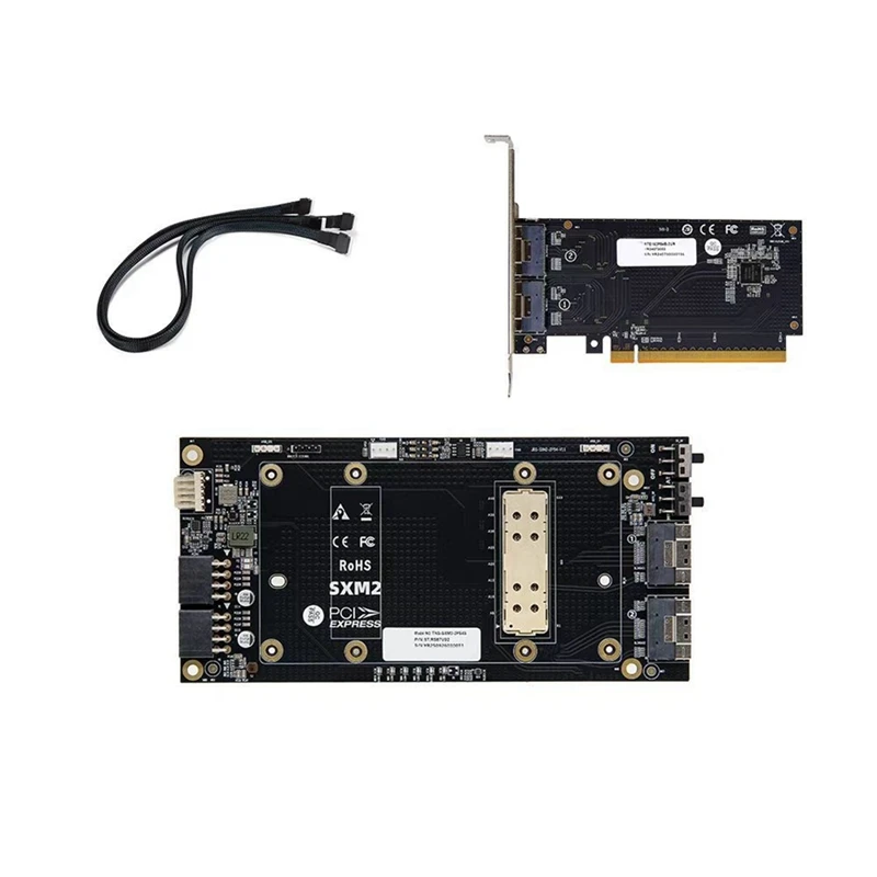Slimsas to SXM2 Adapter SXM2 Single-Slot X16 Straight-Through Baseboard 8654 Interface for V100 External Graphics Card