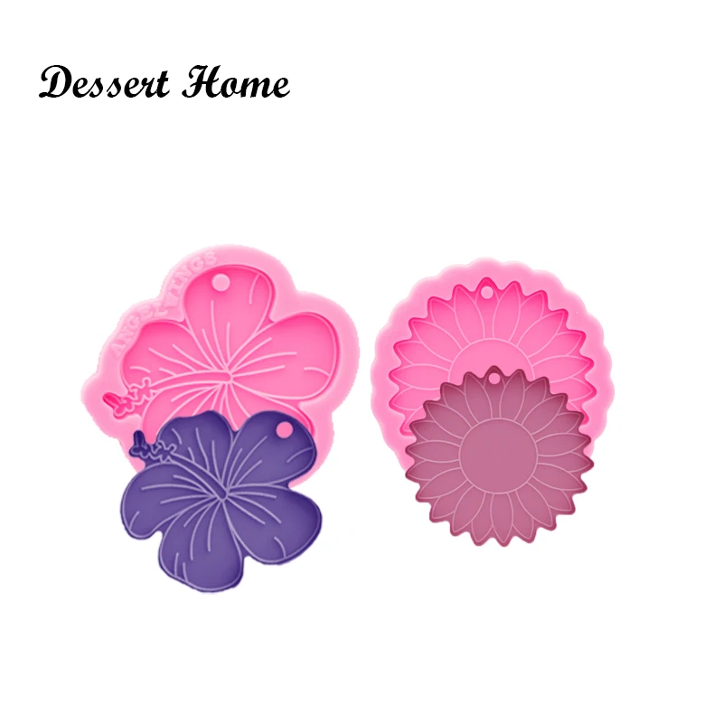 DY0384 Shiny Snowflakes Mould for Epoxy, Keychain Flower Molds DIY Craft Resin Jewellery Making Handmade Charms Mold