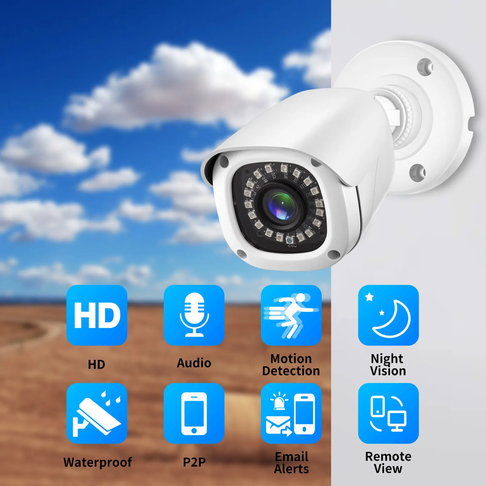 Imagem -02 - Gadinan-câmera de Detecção de Movimento de Segurança Externa Bala com Fio Cctv Poe Visualização Remota Fácil Xmeye 8mp ip 4k Grande Angular de 28 mm 5mp