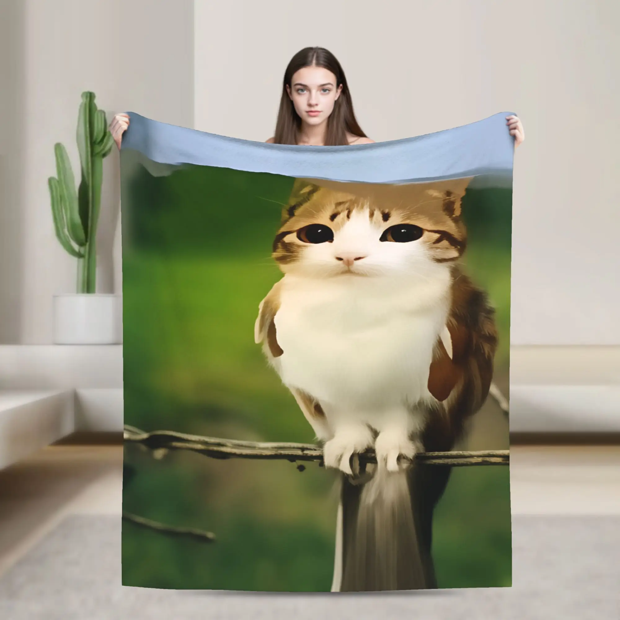 Meowl Cat Owl Plush Toy Animal_1 Blanket Quality Super Soft  Throw Blanket Winter Plane Travel Couch Bed Novelty Bedspread