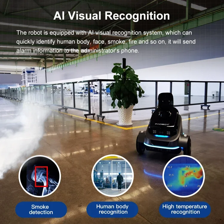 Large Area Auto Navigation Patrol Roboter Autonomous Security Guard Face Recognition Robot