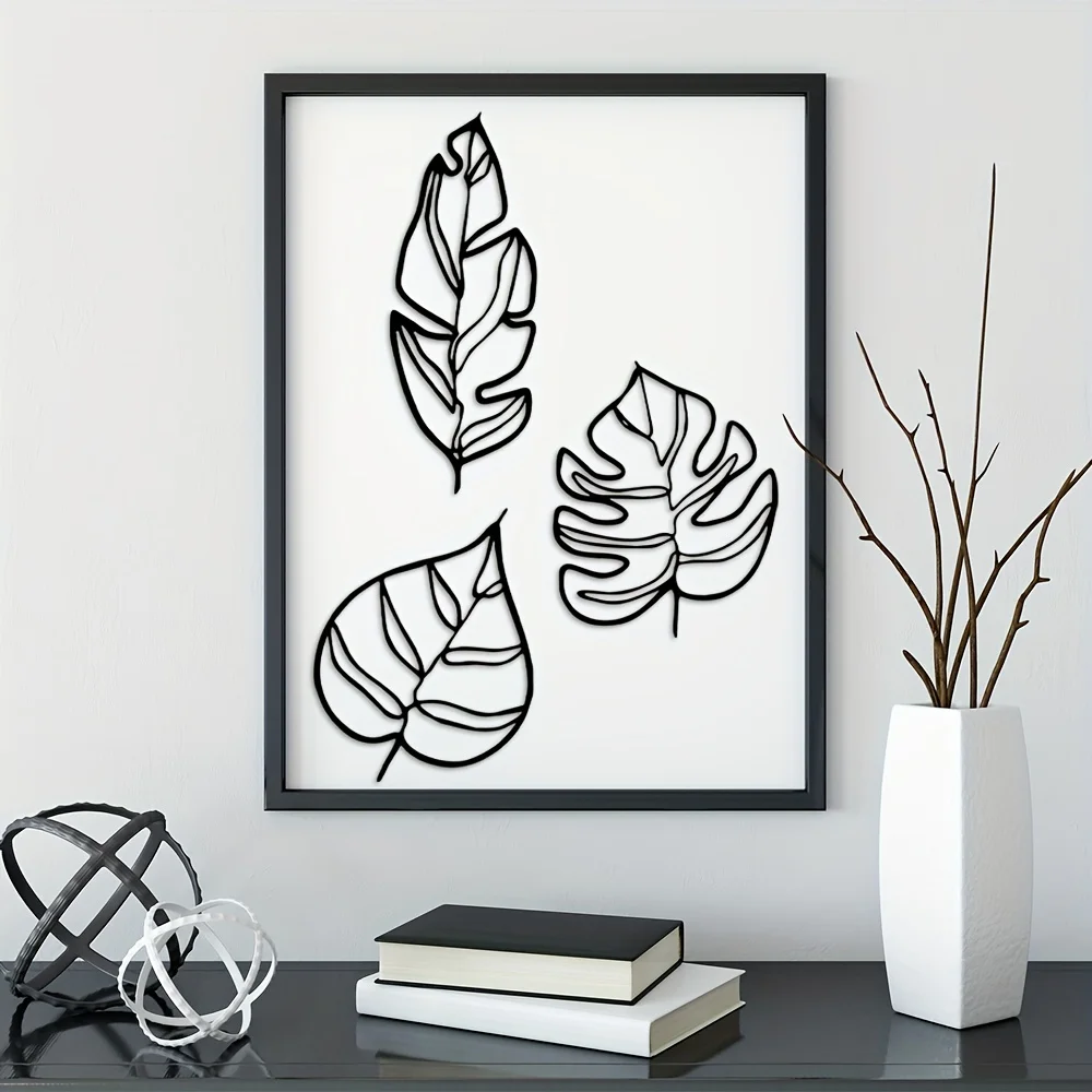 3pcs, Animula Three Leaves Wall Decoration, Wall Hanging Art, Room Decor, Home Decor, Holiday Decor, Festivals Sence Decor