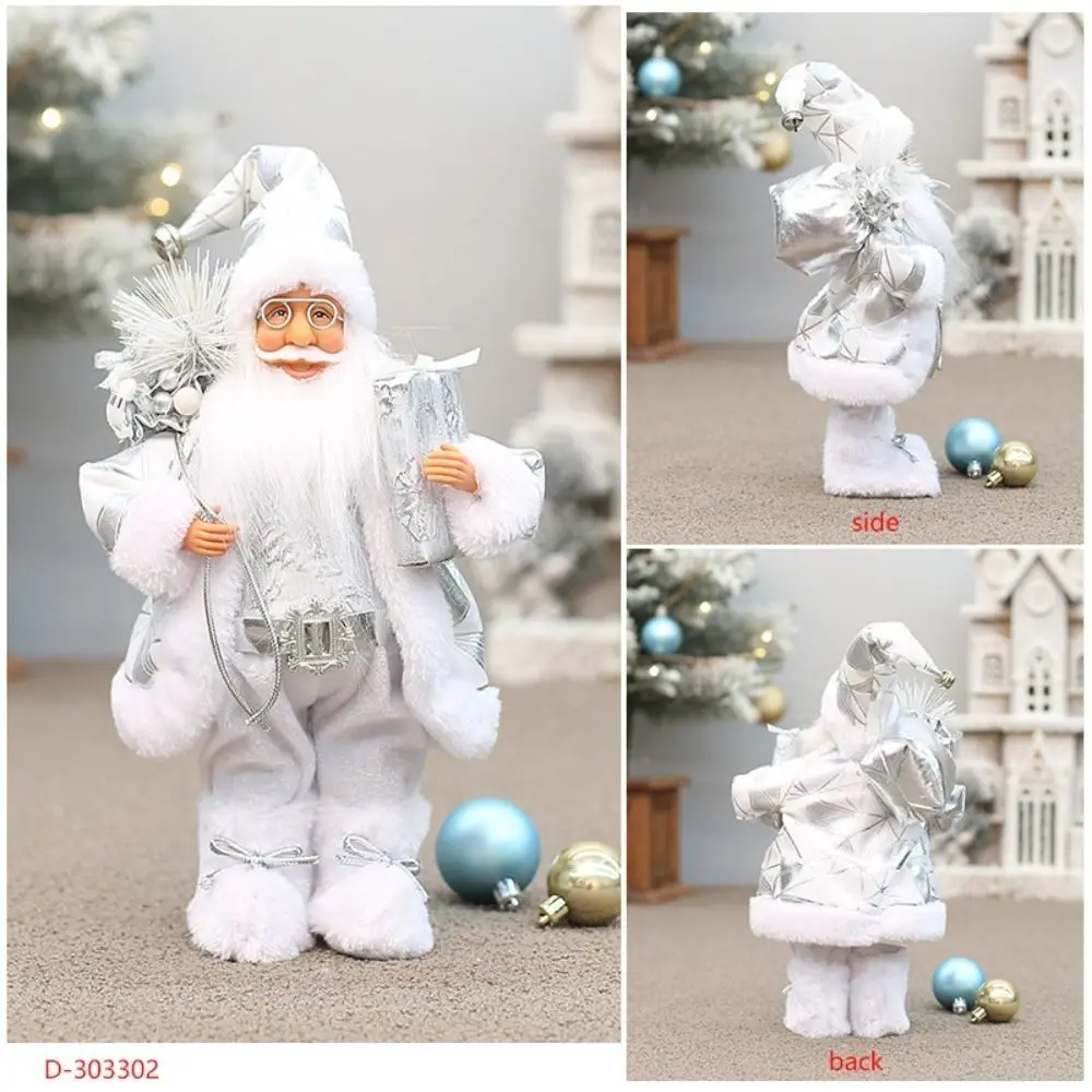 12 Inches Gifts Cute Santa Claus Decorations Standing Santa Claus Creative Santa Claus Doll Christmas Supplies Festival Favors