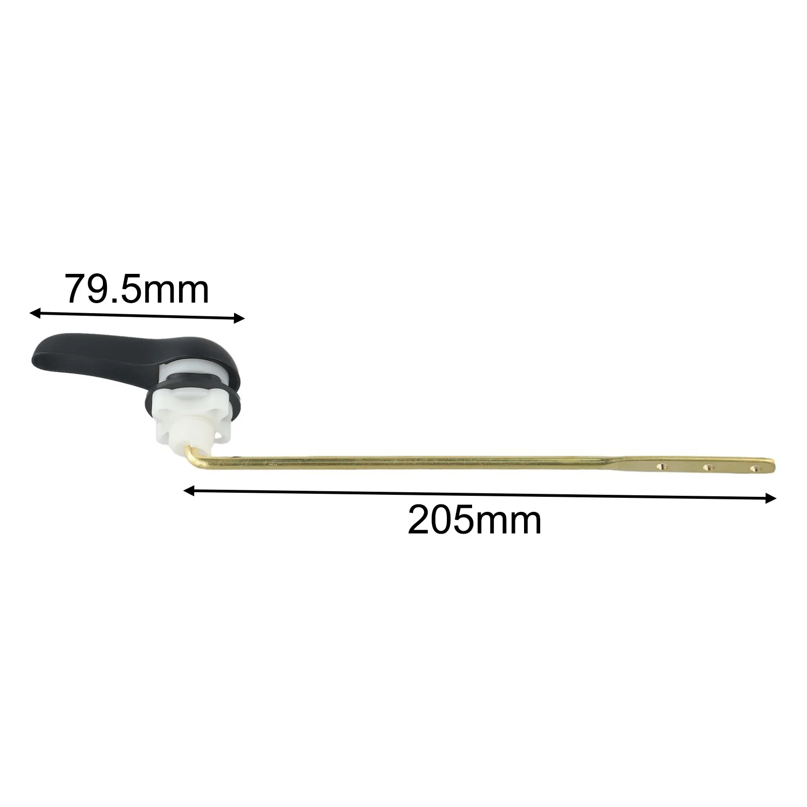 

Переднее крепление, сменная ручка смыва бачка унитаза, черная, простая установка, регулируемая длина, совместима с большинством брендов