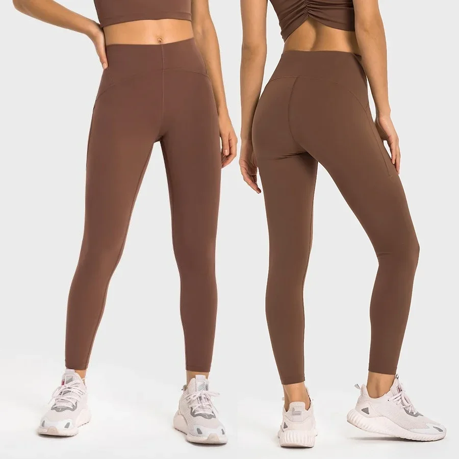 Wunder-mallas de gimnasio de gran altura para mujer, pantalones de Yoga de apoyo elásticos de cuatro vías, 25 pulgadas, sensación desnuda, mallas de entrenamiento que absorben el sudor