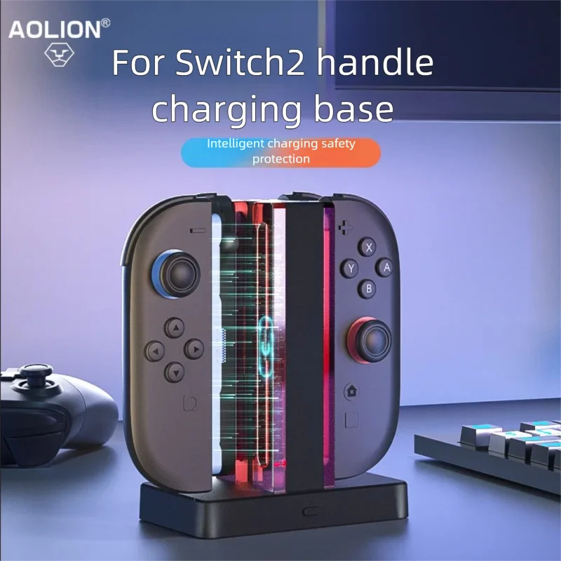 4 في 1 للتبديل 2 وحدة تحكم شاحن حوض دعم 4 Joycons قاعدة محمولة محطة شحن للتبديل 2 الملحقات