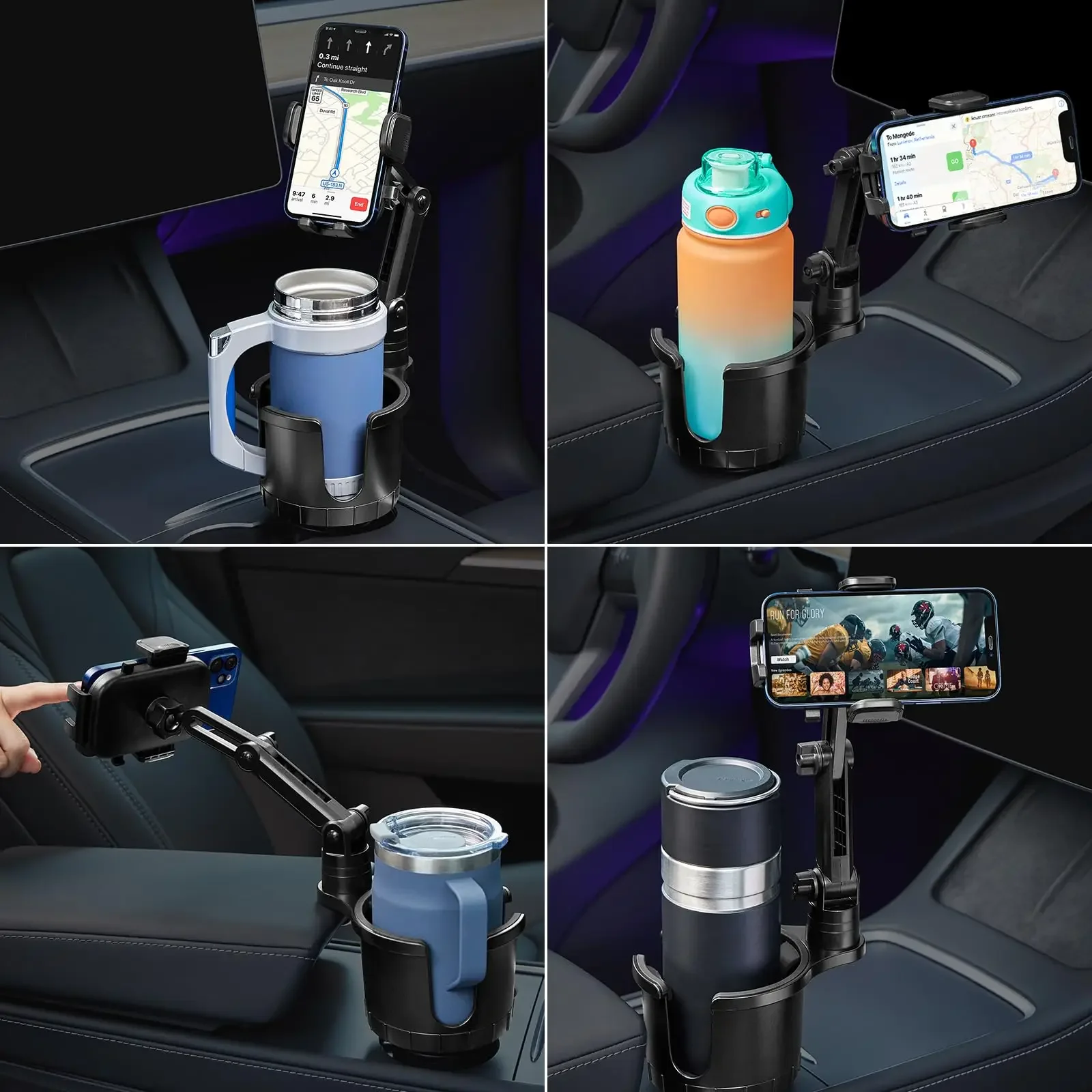 Auto-Handyhalterung, Getränkehalter-Handyhalterung mit Speicherfunktion 360° ° Drehbare iPhone-Autohalterung mit Verstellbarem Langarm – Detail 7