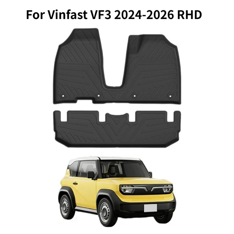 Suitable for 2024-2026 Vinfast VF3 right rudder car floor mat environmentally friendly TPE floor mat