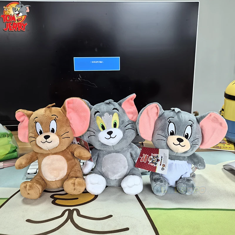 19 cm Upgrade klassische Tom- und Jerry-Plüschtiere, niedliches Plüsch-animiertes Spielzeug für Weihnachts- und Geburtstagsgeschenke, beruhigendes Spielzeug für Kinder – Detail 1