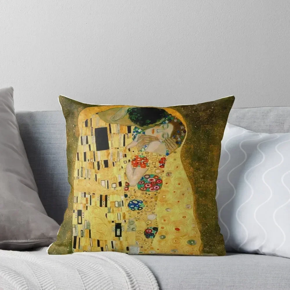 

Klimt - The Kiss original painting Throw Pillow Cushions For Decorative Sofa Luxury Cushion Cover Cusions Cover Anime pillow