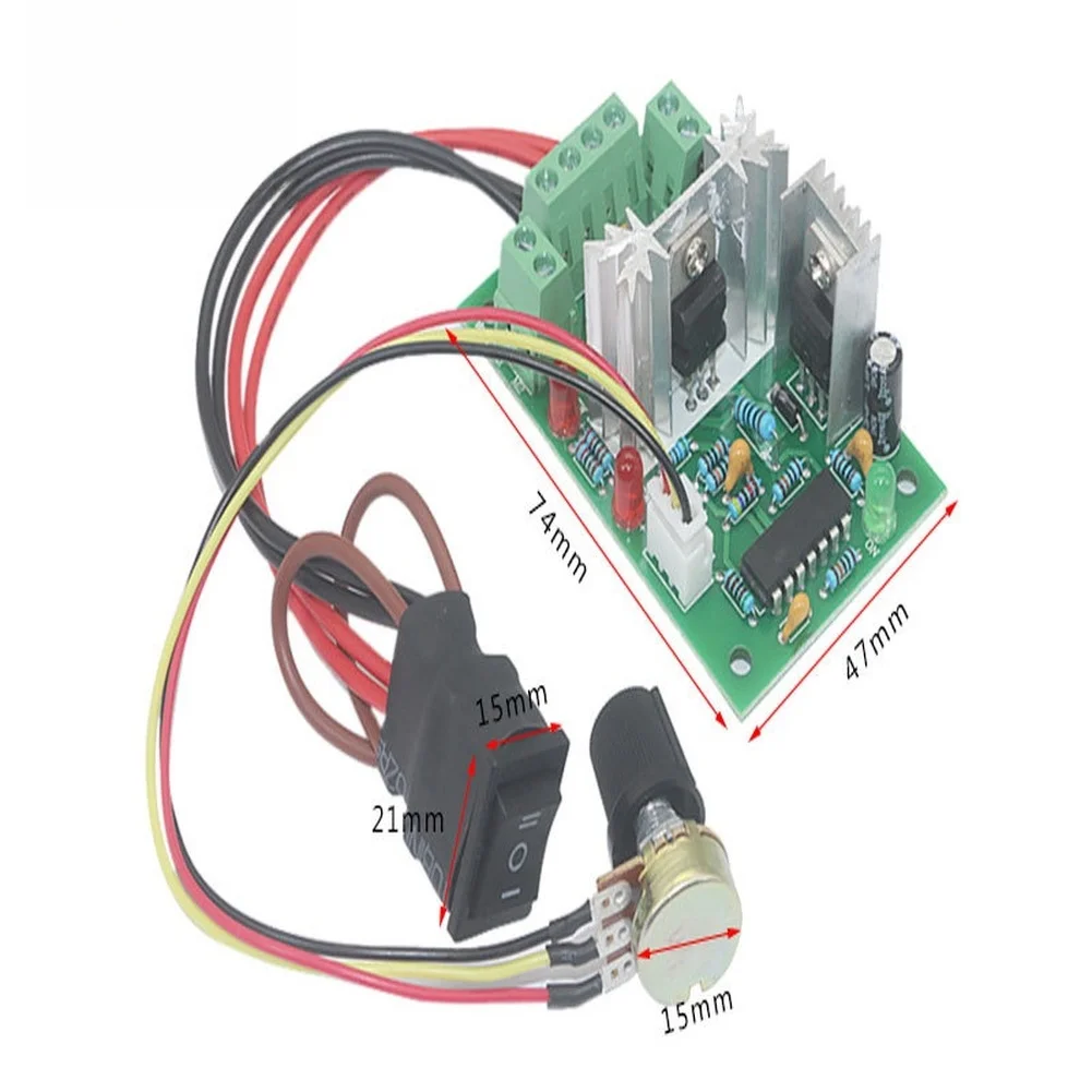 High Efficiency 120W For PWM DC Motor Controller Compatible with 10V 12V 24V 30V Input Voltage Reversible Rotation Feature