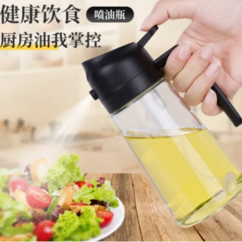 Oil Sprayer For Cooking, Press Type Spray Bottle, Pour Function Olive Mister Spray For Barbecue Picnic Plants Kitchen Tools