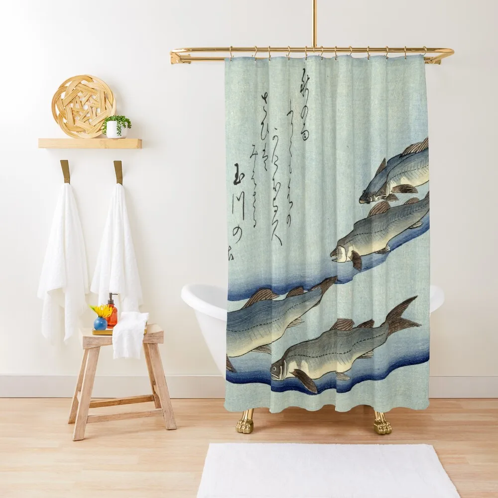 

Ichiryusai Hiroshige - river trout Shower Curtain Bathroom And Shower Products Shower Bathroom Elegant Bathroom Curtain