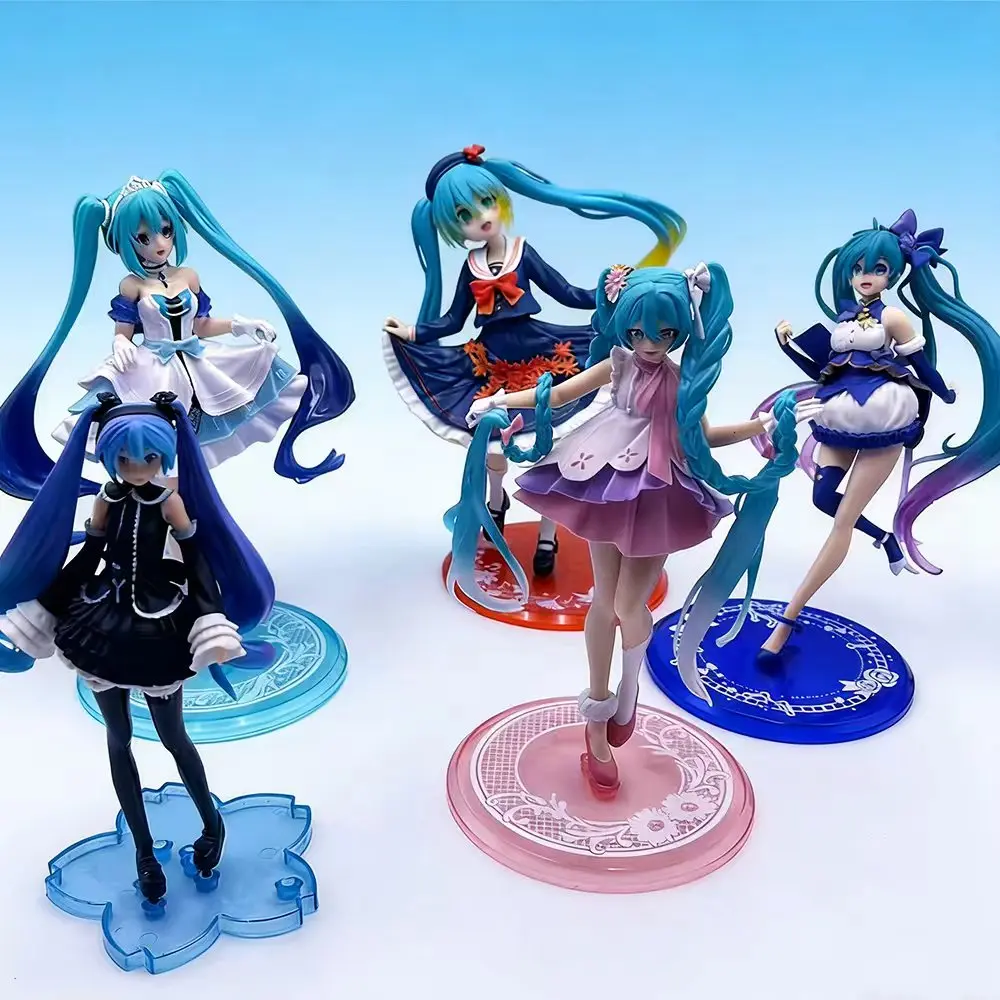 Figura Coleccionable de Hatsune Miku, Muñeca de PVC, Decoración de Escritorio, Regalo para Niñas, Fans del Cosplay, Kawaii, Linda, Japonesa