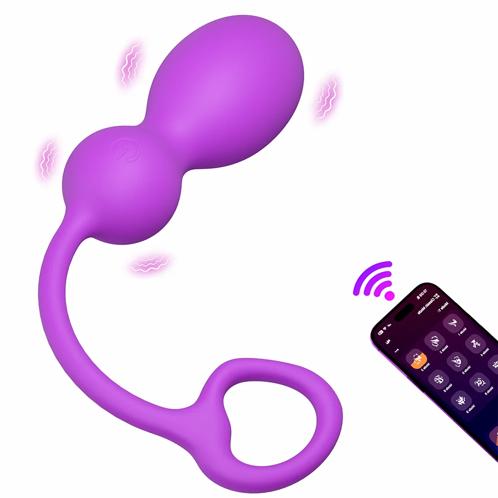 Juguete Sexual con Control por Aplicación, Huevo Vibrador, Vibrador Potente, Estimulador de Punto G, Bolas Vaginales, Bolas de Kegel para Mujeres, Entrenador, Bolas Anales, 18+