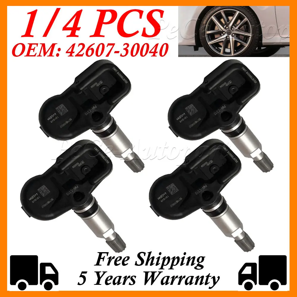 1/4PCS 42607-30040 TPMS Tire Pressure Sensor PMV-C010 for Lexus GS NX LS RC Scion IM Toyota Camry Corolla Highlander Mirai Prius