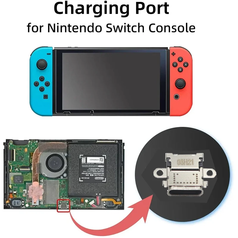 【10-1PCS】Original New for Nintendo Switch Lite Game Console NS Lite Power Charging Socket Type-C USB Port