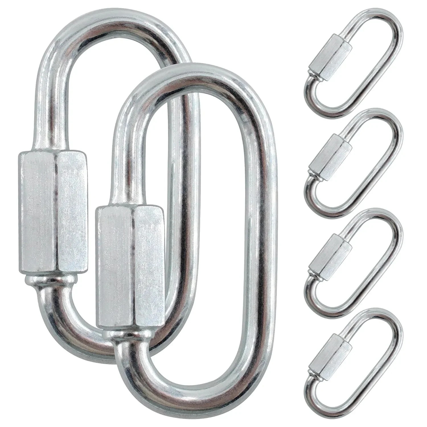 connect hook stainless steel connecting ring quick chain link track climbing mountaineering carabiner insurance buckle M4/6/8/10