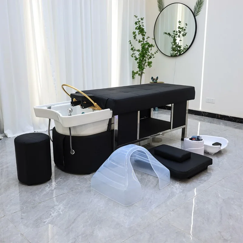 Thai Shampoo Bed Barber Shop Fumigation Cover Constant Temperature Water Circulation Massage Head Treatment Bed