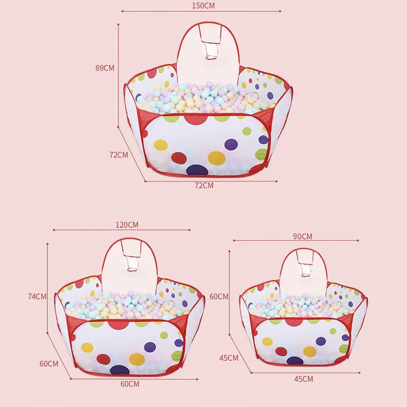 Jogar tenda dos desenhos animados bola pit piscina portátil dobrável crianças ao ar livre indoor esportes brinquedos educativos com cesta para crianças