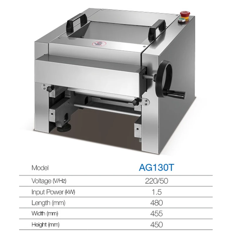 سطح المكتب سطح الطاولة العجين المغطي بملاءة للمخابز الفولاذ المقاوم للصدأ التلقائي آلة ضغط العجين صانع المعكرونة الكهربائية الصغيرة