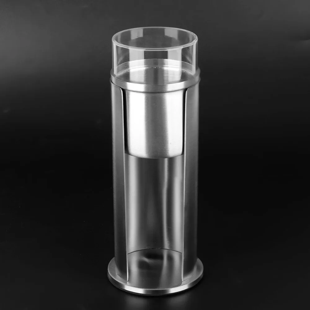 Stainless Steel Makeup Storage Organizer Detachable Dispenser Acrylic Lids Cotton Pads Organizer Decorative Countertop