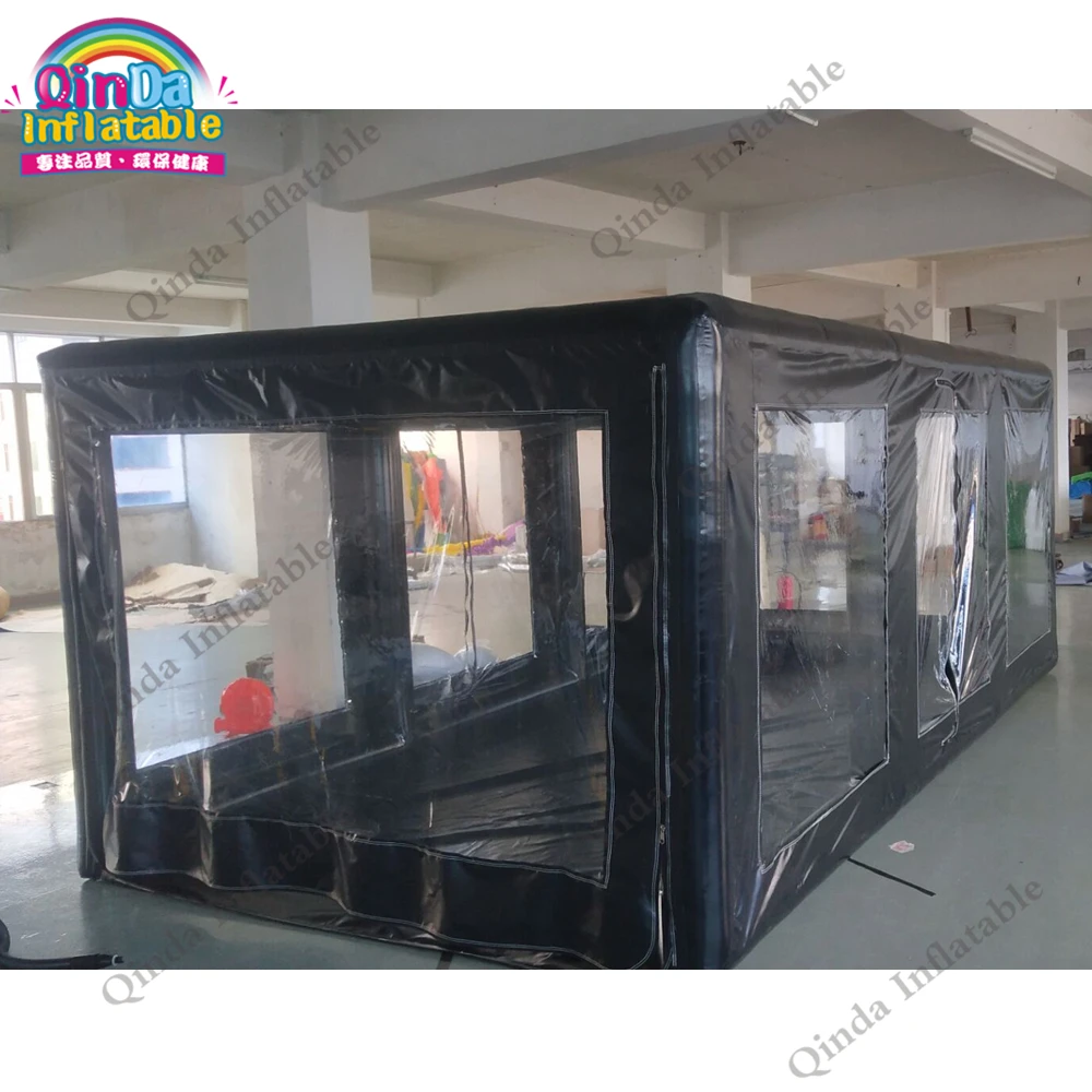 5m Length Black Inflatable Car Wash Garage Tent Dust-proof Inflatable Car Bubble For Cover