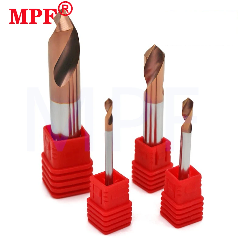 Milling Cutter Alloy Coating Tungsten Steel Tool Cnc Maching 1 Blade HRC55 Aluminum Spot Drills Chamfered fixed Milling Cutter
