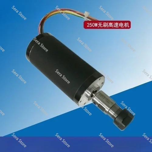 250W brushless motor spindle ER11 DC grinding drilling high speed air cooling engraving Buddha bead hand drill speed regulation
