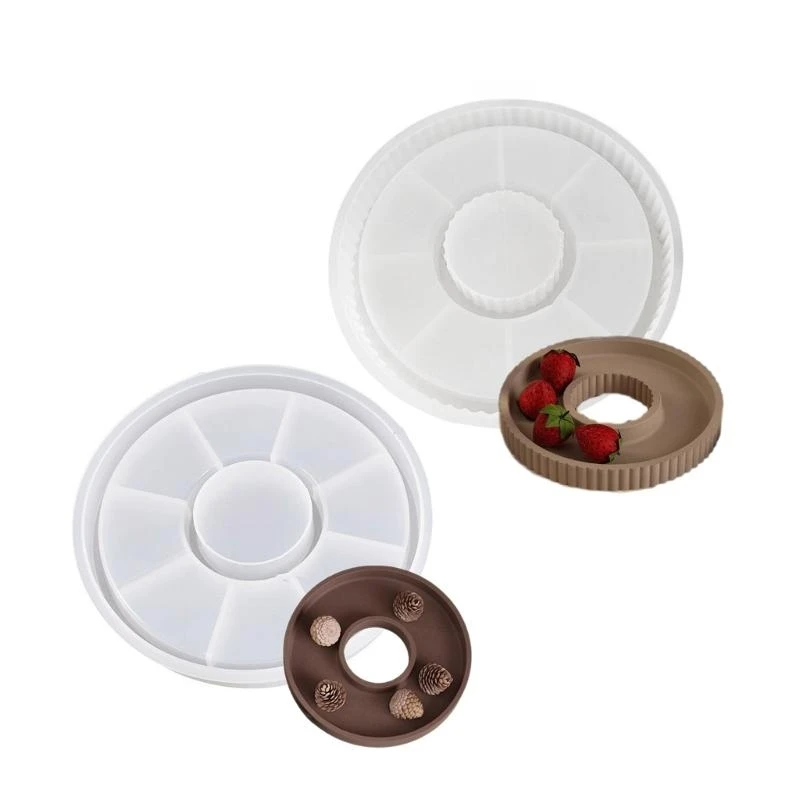  Heat Resistant Epoxy Mold Silicone Tray Molds Hollow Round Shaped DIY Craft Mold