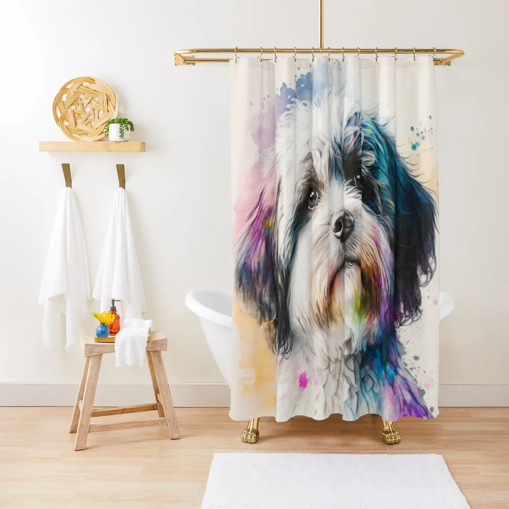 

Cute Havanese Watercolor Picture Shower Curtain Shower For Bathroom Shower Set For Bathroom Bathroom Showers Window Curtain