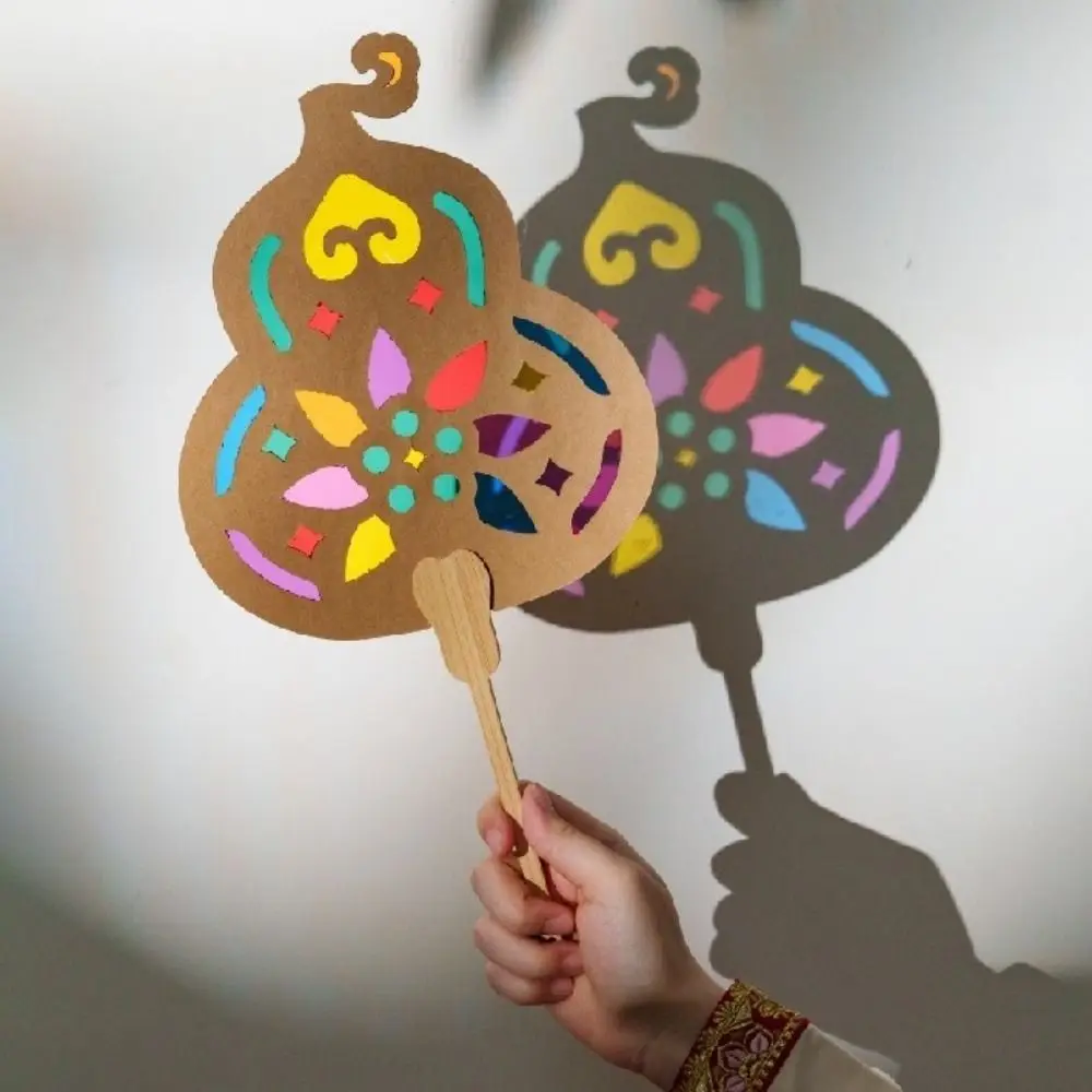Handmade Light and Shadow Fan Color Enlightenment DIY Material Kit Mid-Autumn Festival Fan Eco-friendly Handheld Fan