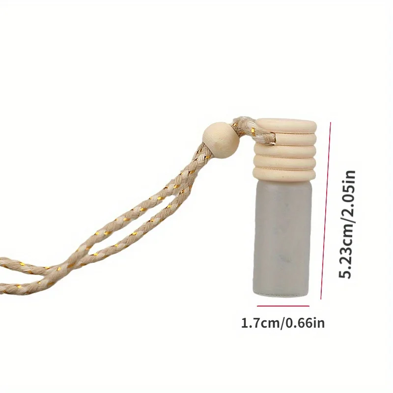 10pcs Frosted Car Perfume Bottle Pendant, Car Mounted Perfume Pendant, Car Interior Pendant Decoration, Fresh Fragrance Empty Bo