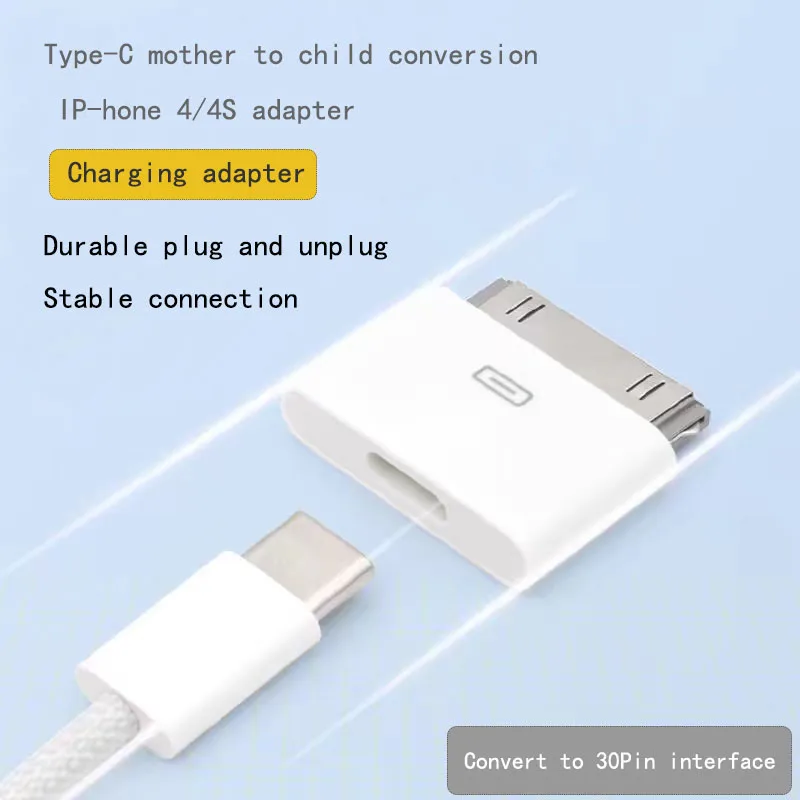 

Type-C Mobile Adapter Type-C Female To 4th Generation 30P-IN Male Charging Data Transfer Mobile Adapter
